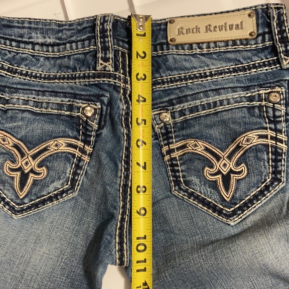 Rock Revival DENISA Straight Leg Denim Jeans SZ 29 NEW THICK WHITE STITCHING